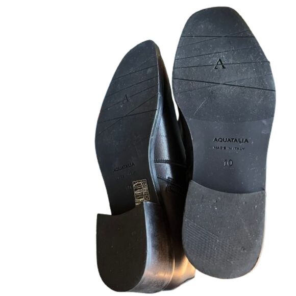 Aquatalia Women's Colbie Weatherproof Black Leather Boots Size 10M - Picture 6 of 6